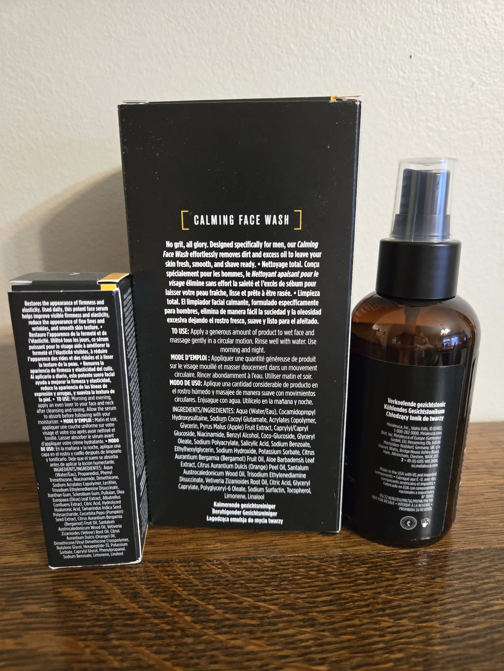 Alloy Elements of Wellness Men's 3-Pc Skin Care Set Wash Serum Tonic Melaleuca